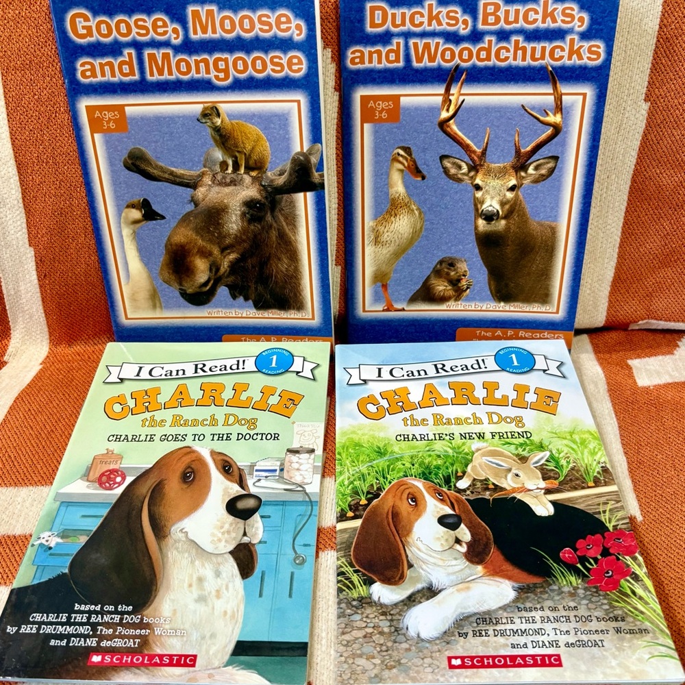 I Can Read! Charlie the Ranch Dog & Animals~Ree Drummond~Lot of 4 Beginner Books